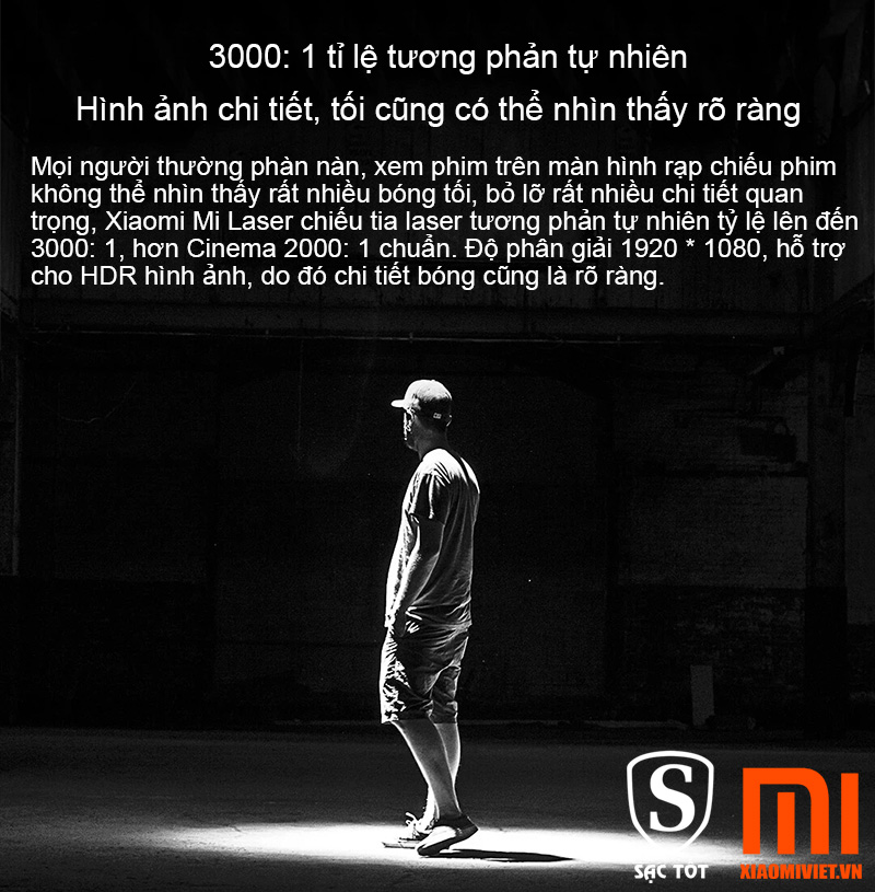 Máy Chiếu Xiaomi Laser Projector Máy Chiếu Xiaomi Laser Projector cho màu sắc rõ ràng