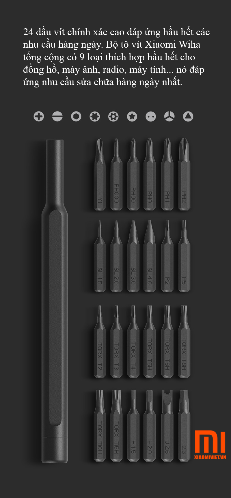 Bộ tuốc nơ vít - Tua vít đa năng Xiaomi Wiha 3