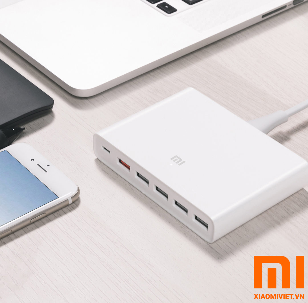Bộ Sạc Nhanh Xiaomi 6 Cổng USB 60W QC3.0 06