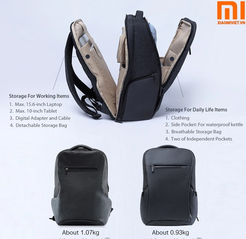 ba lo mi drone có nhiều ngăn