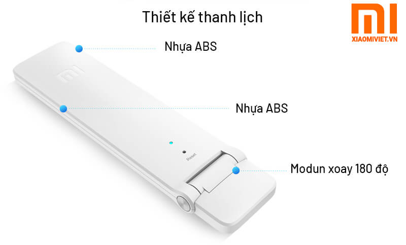 Bộ Kích Sóng Xiaomi Mi WIFI GEN 2 thiết kế tinh xảo