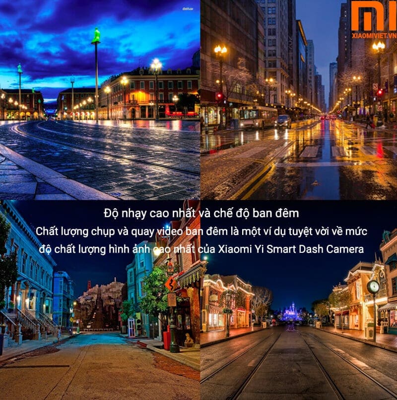 Camera Hành Trình Yi Car 2K hình ảnh ban đêm rõ nét