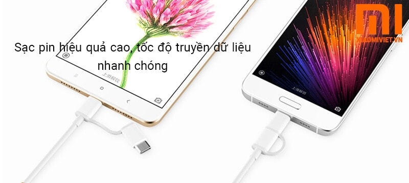 Cáp Xiaomi USB-Micro USB / Type-C 30 cm Sạc pin hiệu quả cao, tốc độ truyền dữ liệu nhanh chóng
