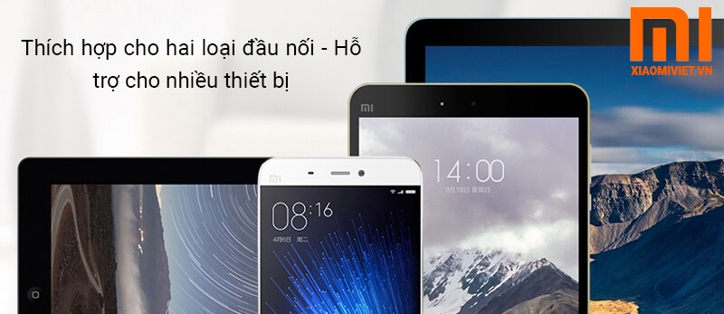 Cáp Xiaomi USB-Micro USB / Type-C 30 cm Thích hợp cho hai loại đầu nối - Hỗ trợ cho nhiều thiết bị