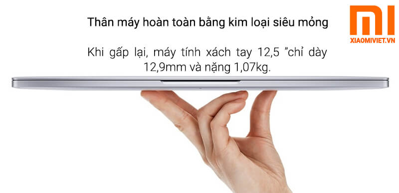 Laptop Xiaomi Mi Notebook Air 12.5 thiết kế mỏng nhẹ