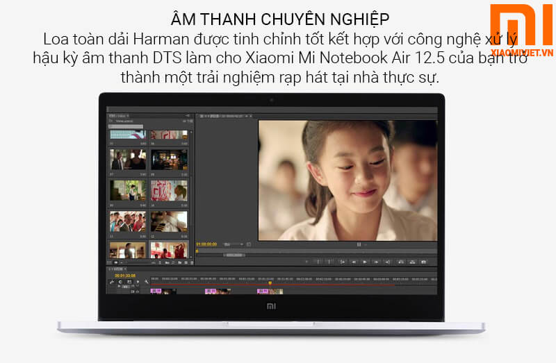 Laptop Xiaomi Mi Notebook Air 12.5 Âm thanh vòm cực đỉnh đến từ thương hiệu AKG-Áo