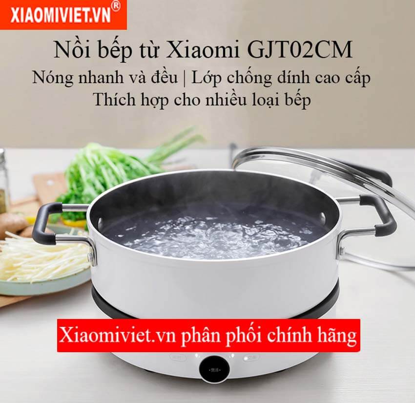 Nồi lẩu điện Xiaomi GJT02CM (Sử dụng được bếp từ) Nồi bếp từ Xiaomi GJT02CM