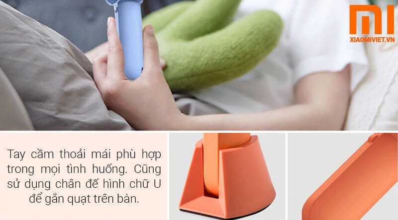 Quạt Cầm Tay Xiaomi VH tiện lợi với đế đứng hình chữ u