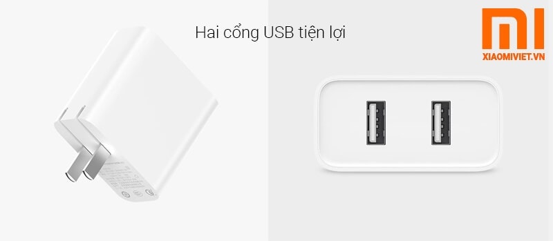 Hai cổng USB tiện lợi
