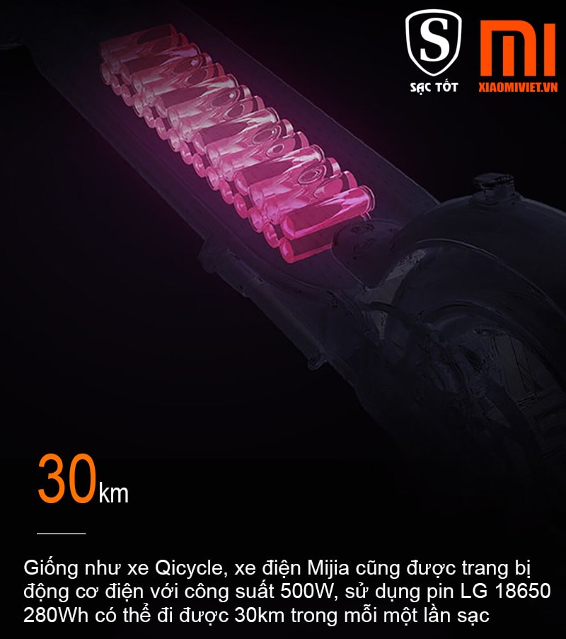 pin Xe điện Xiaomi Mi Scooter Thời lượng pin ấn tượng, tiết kiệm nhiên liệu