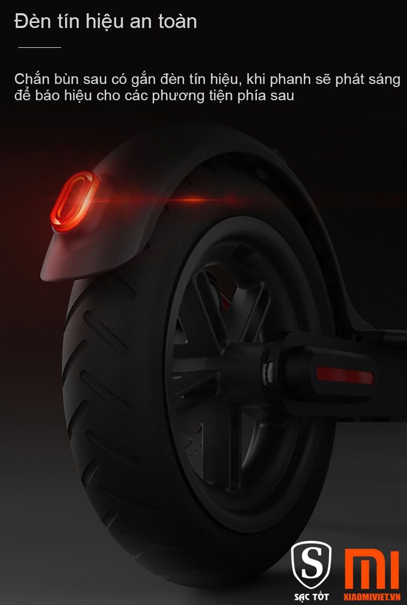 đèn hậu Xe điện Xiaomi Mi Scooter Đèn hậu khi phanh sẽ phát sáng