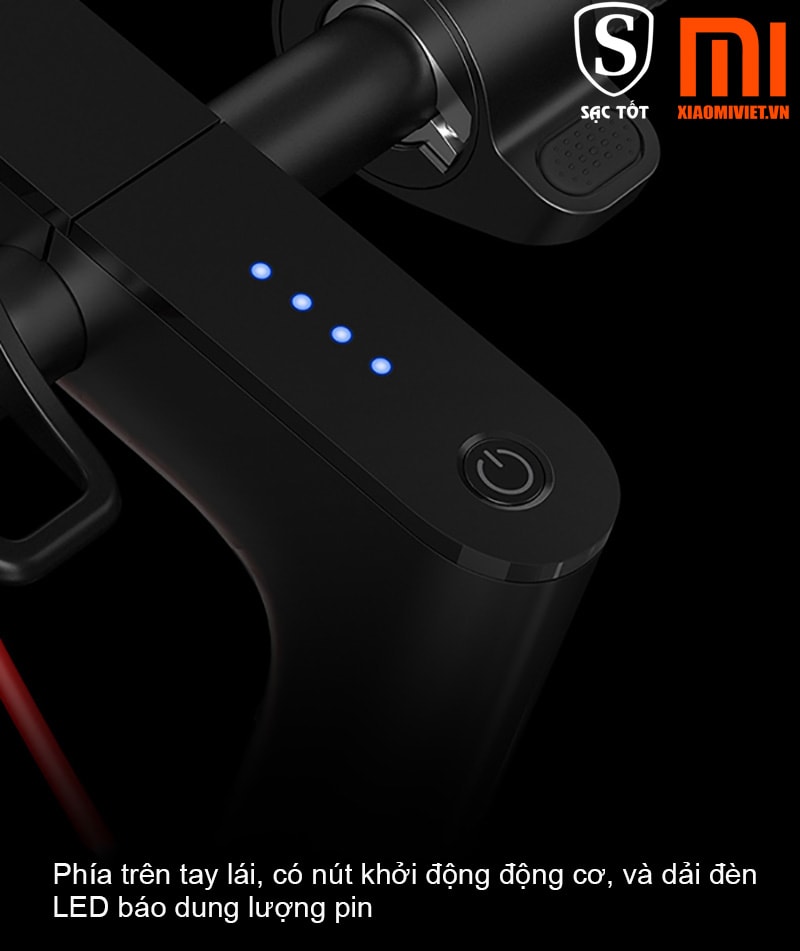 đen thông báo Xe điện Xiaomi Mi Scooter Đèn thông báo chỉ số pin trên tay lái