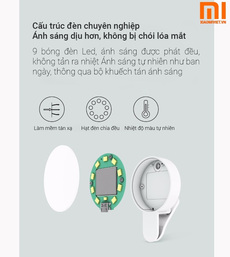 Đèn Yuemi Bù Sáng Cho Streamer Xiaomi đèn Yuemi Bù Sáng Cho Streamer Xiaomi
