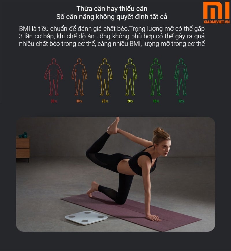 Cân thông minh Xiaomi Mi Body Composition Scale 2 cân thông minh xiaomi mi body composition scale 2