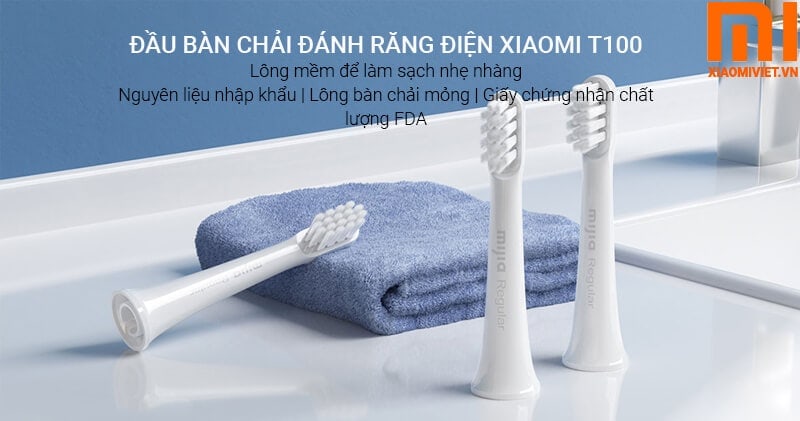 Đầu Thay Thế Bàn Chải Đánh Răng Điện Xiaomi Mijia T100 đầu bàn chải thay thế xiaomi mijia t100