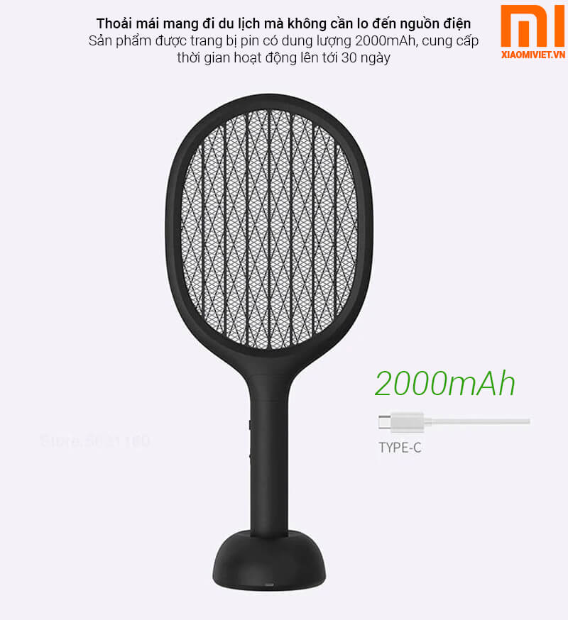 Vợt Điện Bắt Muỗi Xiaomi Solove P1 - Chính Hãng pin mạnh mẽ