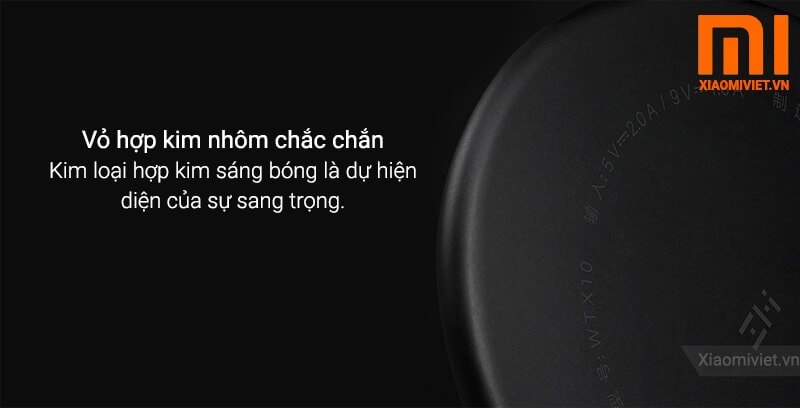 Bộ Sạc Không Dây Xiaomi Mi Wireless Charging Pad 10W vỏ hợp kim nhôm chắc chắn