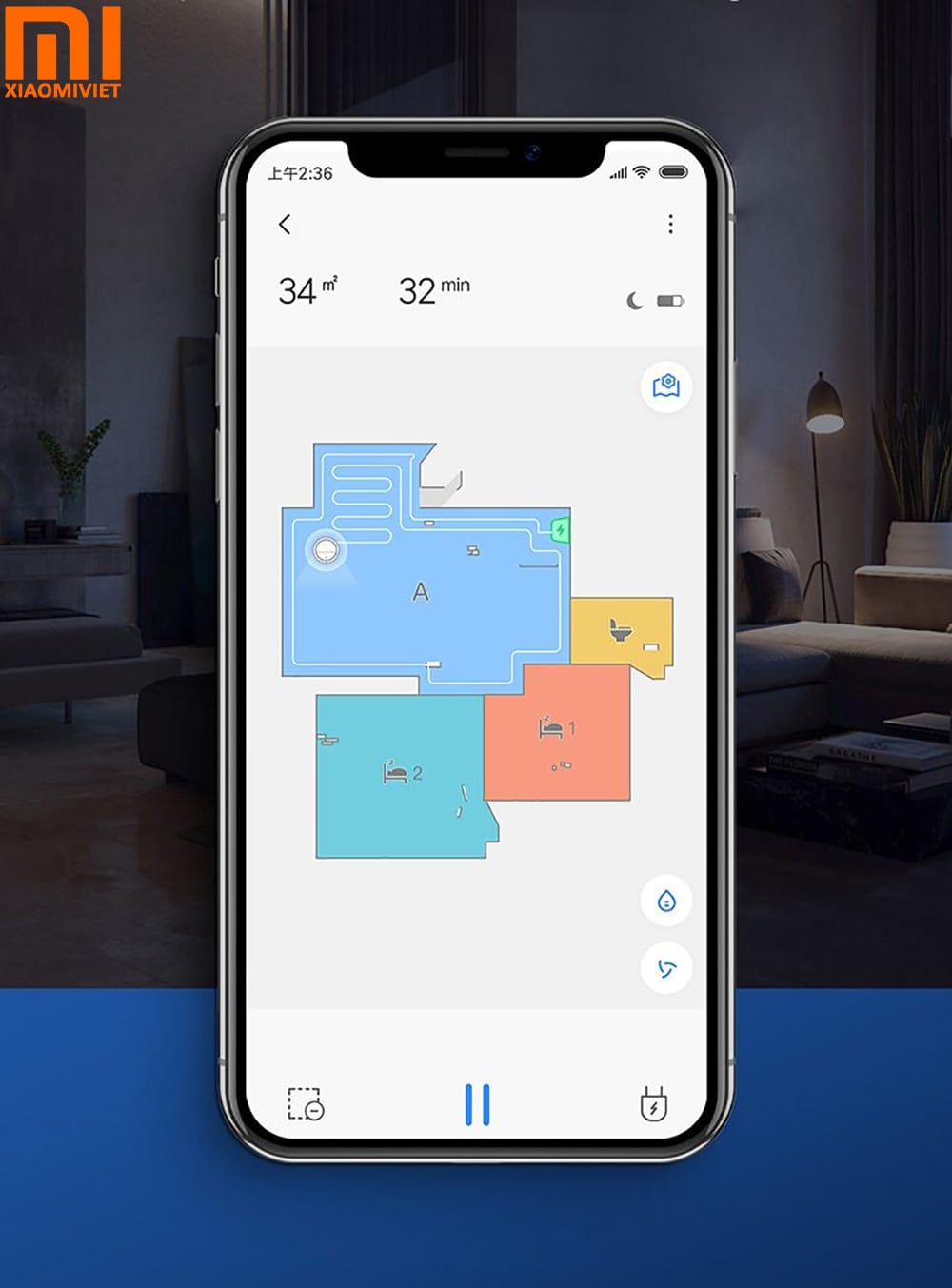 Điều khiển dễ dàng qua App Mi home