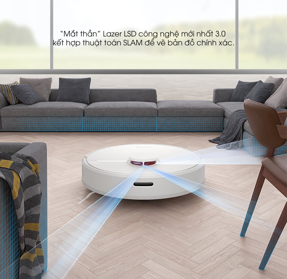 Lazer LSD công nghệ mới nhất 3.0 kết hợp thuật toán SLAM để vẽ bản đồ chính xác