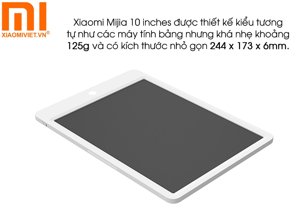 Bảng vẽ điện tử Xiaomi Mijia 10 inch có kích thước mỏng nhẹ chắc tay