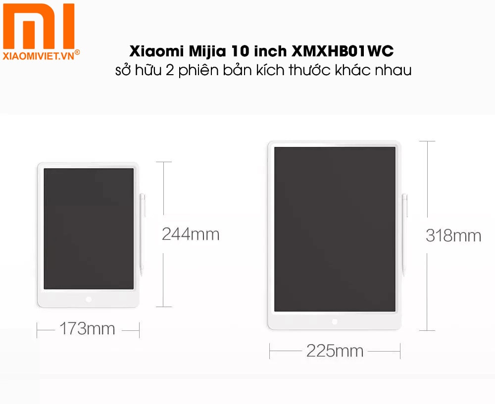 Xiaomi Mijia 10 inch XMXHB01WC sở hữu 2 phiên bản kích thước khác nhau