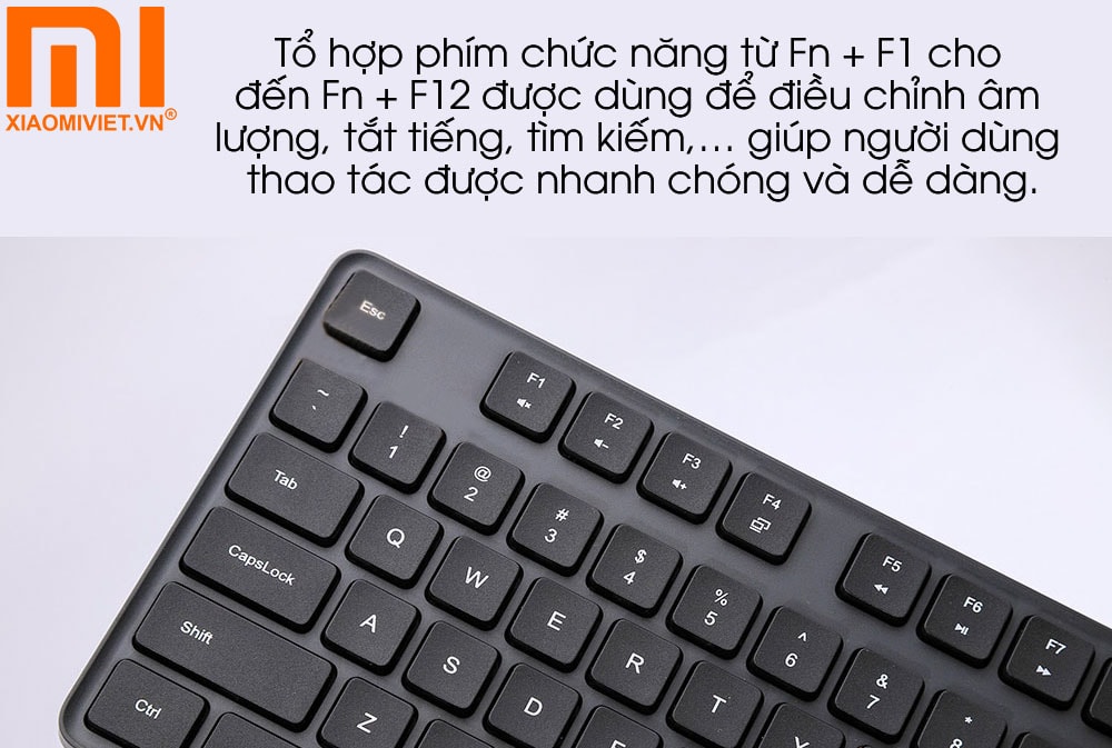 Xiaomi WXJS01YM sử dụng bàn phím chuẩn, hỗ trợ đầy đủ chức năng