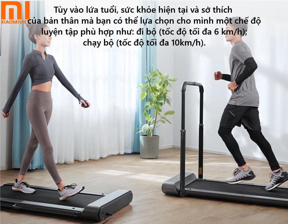 Máy chạy bộ Xiaomi Kingsmith R1 Pro - Chính Hãng - Quốc Tế Trang bị 2 chế độ luyện tập chạy bộ và đi bộ