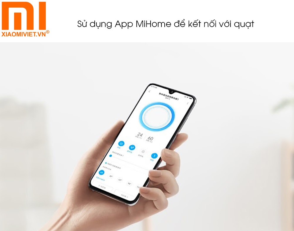 Quạt đứng thông minh Xiaomi Mi Smart Fan Gen 3 Kết nối App và điều khiển dễ dàng