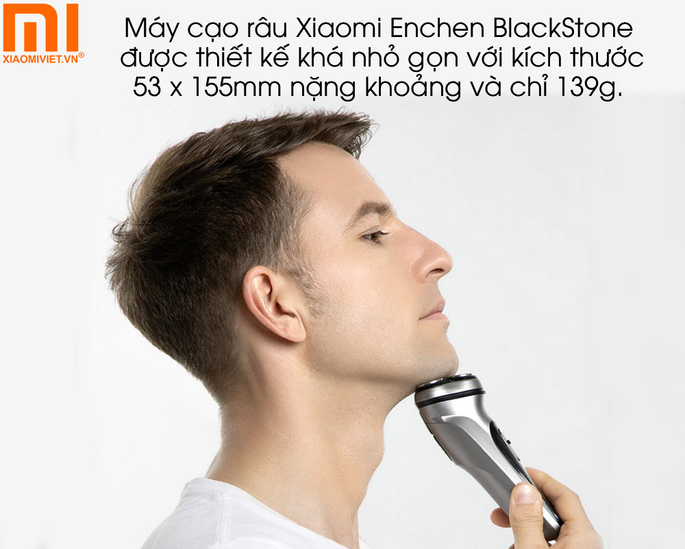 Máy cạo râu Xiaomi Enchen BlackStone Bộ sản phẩm Máy cạo râu Enchen BlackStone sở hữu thiết kế nhỏ gọn, chắc tay
