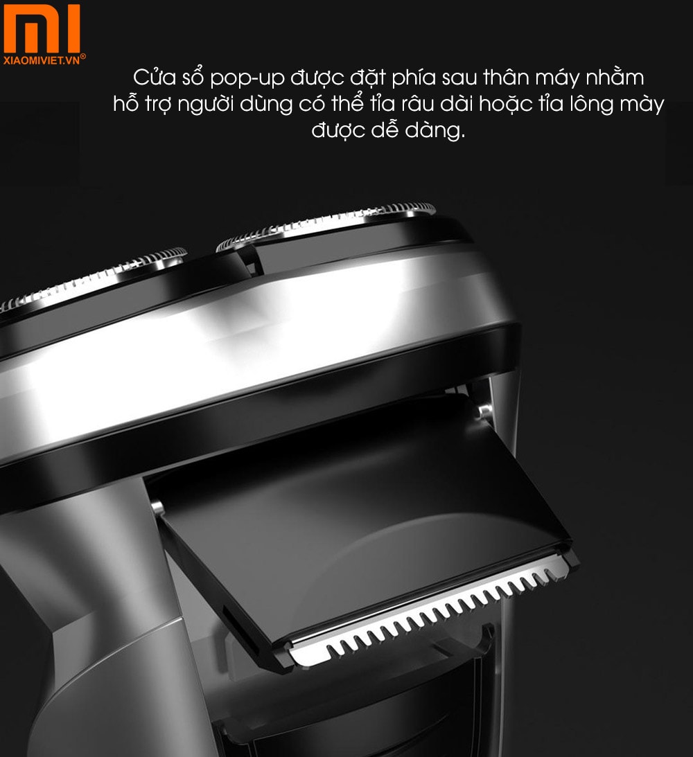 Máy cạo râu Xiaomi Enchen BlackStone Cửa sổ pop-up được đặt phía sau thân thiết bị