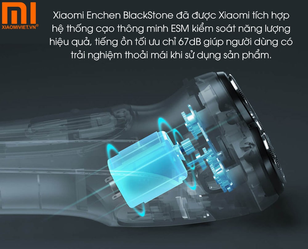 Máy cạo râu Xiaomi Enchen BlackStone Hệ thống cạo thông minh ESM, chống ồn hiệu quả