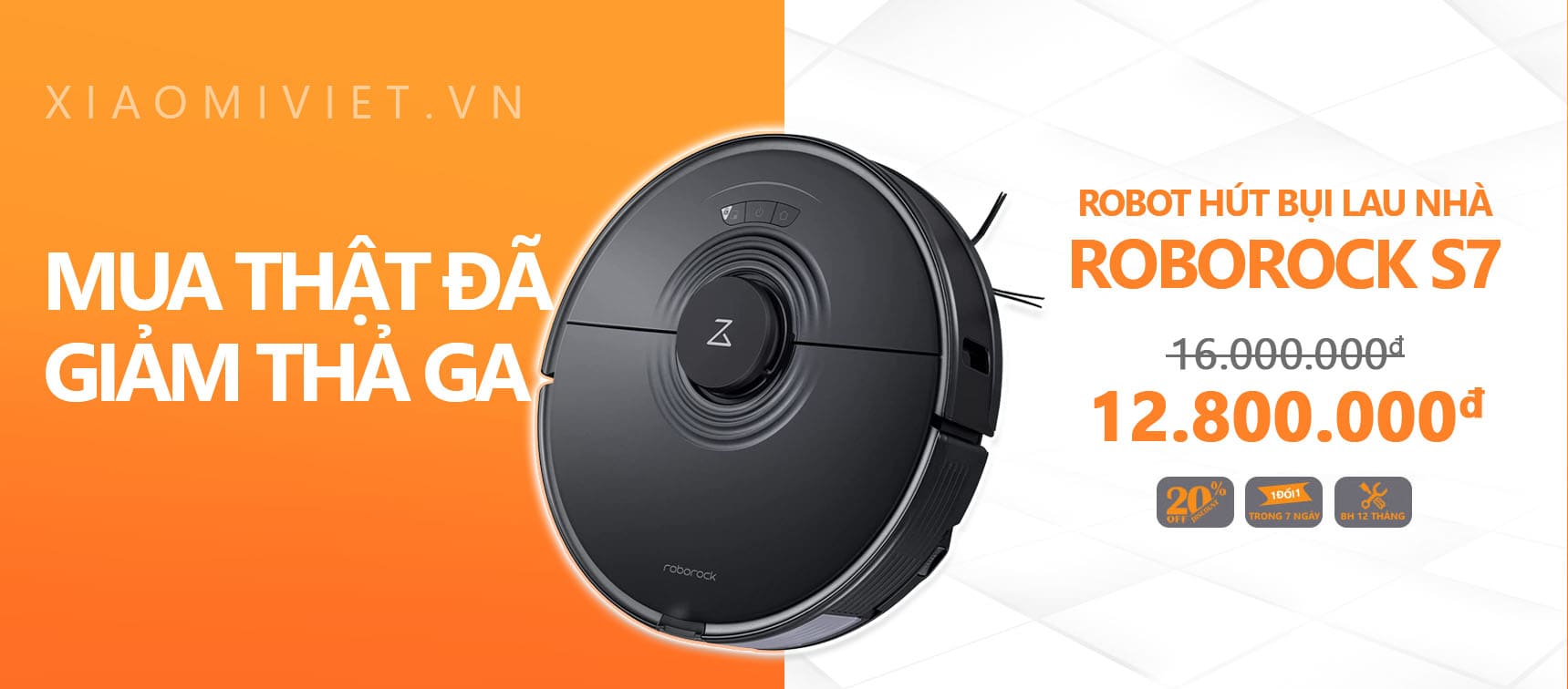 Robot hút bụi lau nhà Xiaomi Roborock S7 – Bản Quốc Tế