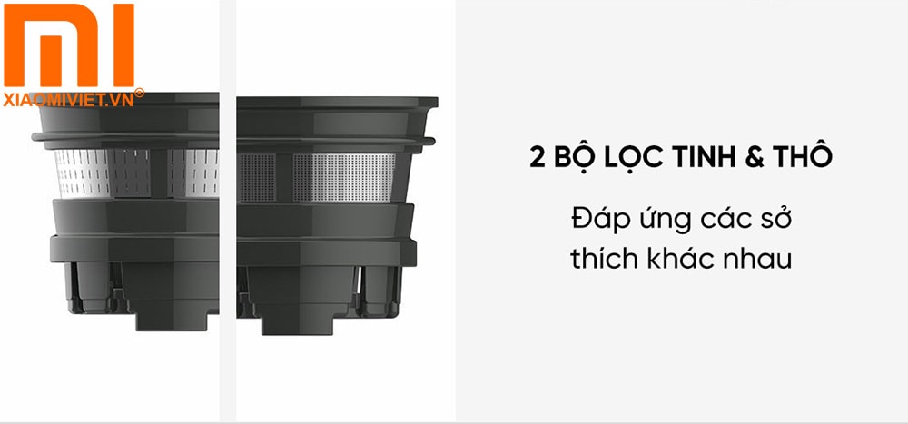 Máy ép chậm trái cây Xiaomi BUD JE-32 2 màng lọc tinh và khô