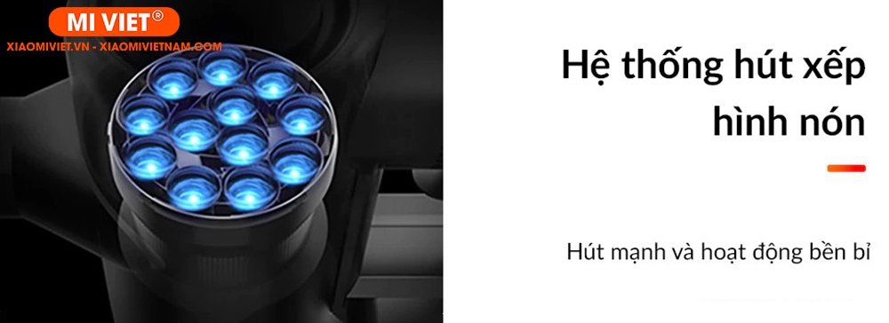 Máy hút bụi cầm tay Xiaomi Dreame V12 Công nghệ hút xếp hình chóp nón