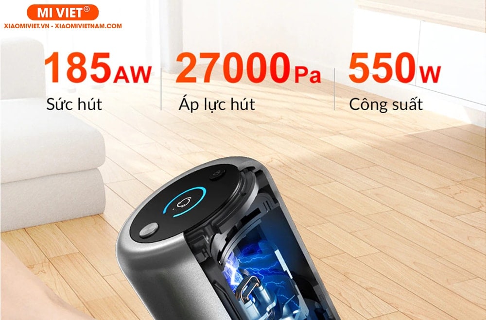 Máy hút bụi cầm tay Xiaomi Dreame V12 Xiaomi Dreame V12 trang bị động cơ mạnh mẽ