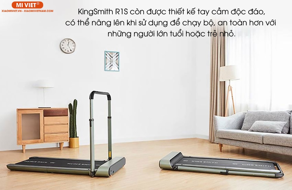 Máy chạy bộ Xiaomi Kingsmith R1S - Chính Hãng - Quốc tế Thiết kế đơn giản, có tay cầm di chuyển an toàn hơn