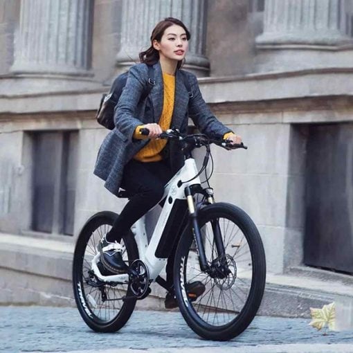 Xe đạp điện trợ lực Xiaomi Himo C26 - Quốc tế 2024 - Chế độ điện và trợ lực - Bản 35km/h (Xám/ Trắng)