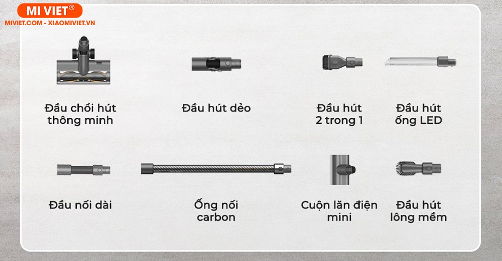 Máy hút bụi cầm tay không dây Dreame V12 Pro - Quốc Tế - 2023 8 món phụ kiện dọn dẹp mọi ngóc ngách