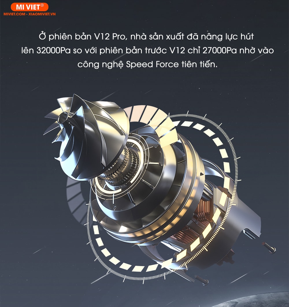 Máy hút bụi cầm tay không dây Dreame V12 Pro - Quốc Tế - 2023 Lực hút 32000Pa mạnh mẽ, vượt trội