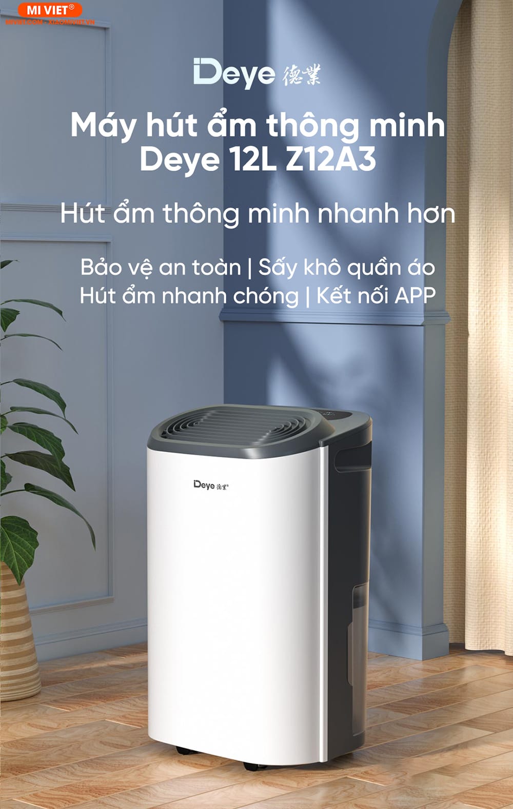 Máy hút ẩm thông minh Deye 12L Z12A3