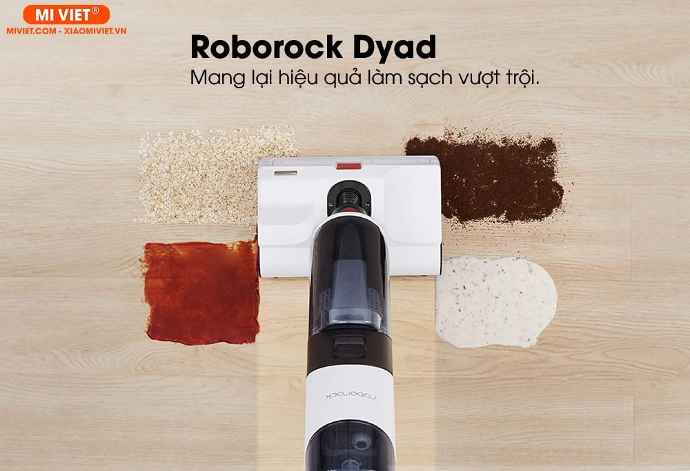 Máy hút bụi lau nhà ướt và khô Roborock Dyad Hiệu quả làm sạch trên Roborock Dyad