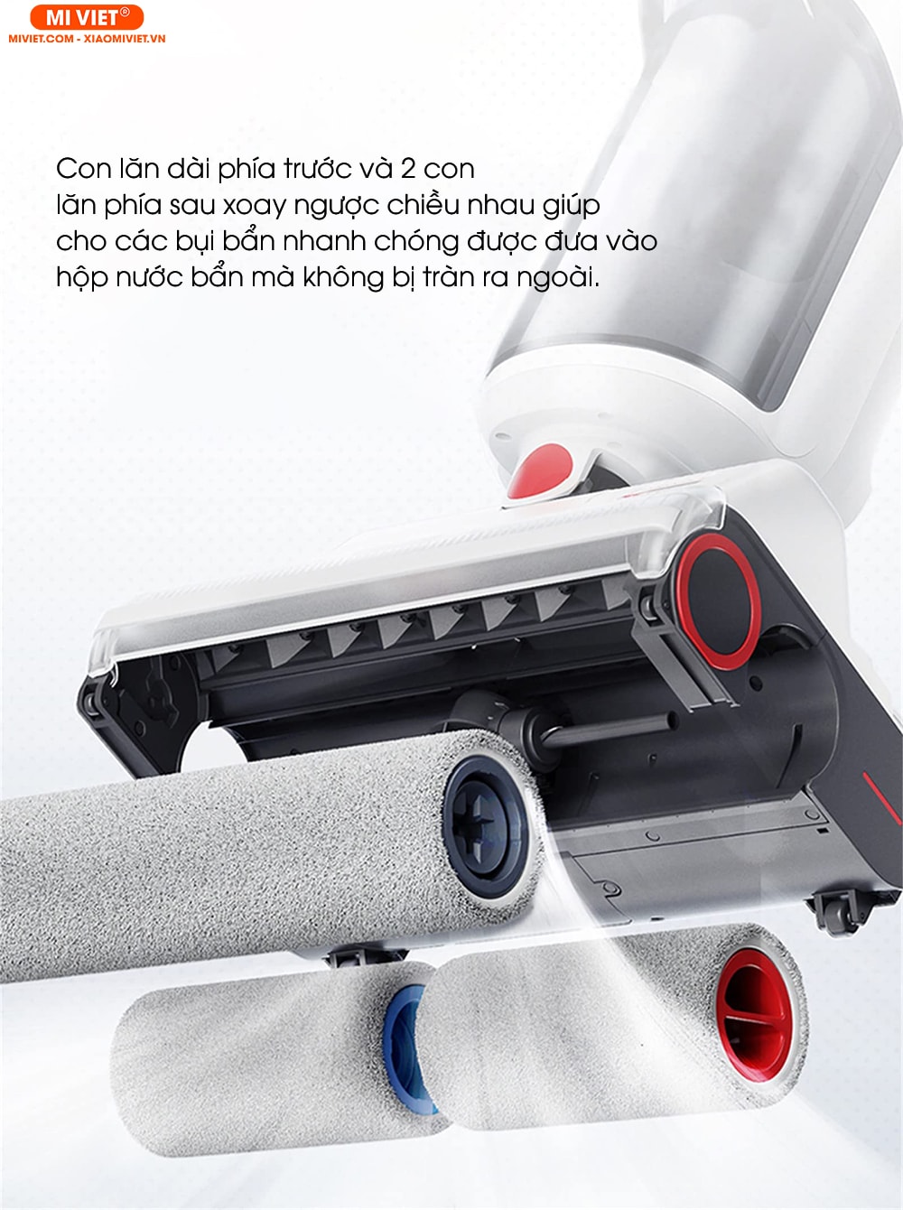 Máy hút bụi lau nhà ướt và khô Roborock Dyad Thiết kế đột phá với 3 con lăn