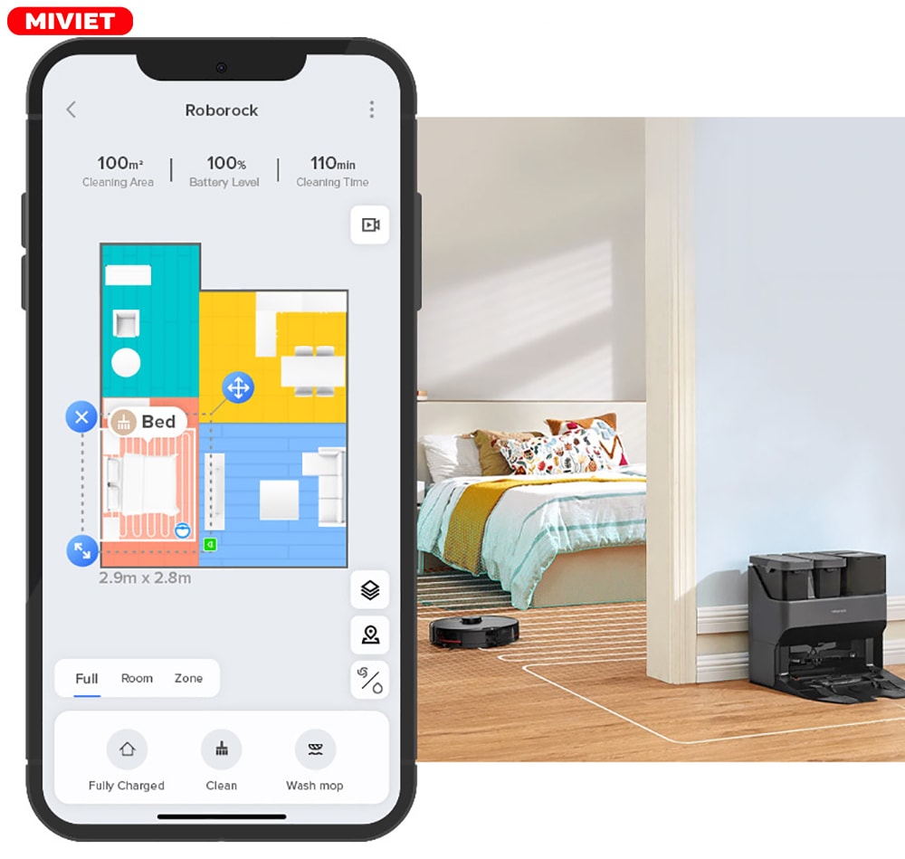 Robot hút bụi lau nhà Roborock S7 MaxV Ultra - Best Seller Kết nối App điều khiển từ xa