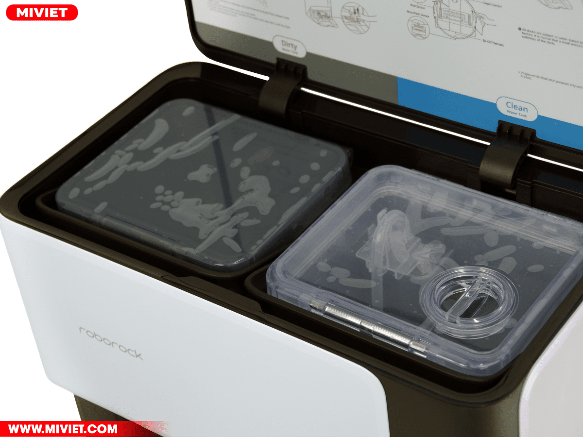 Giặt khăn lau hoàn toàn tự động, bơm nước trực tiếp vào hộp nước của robot