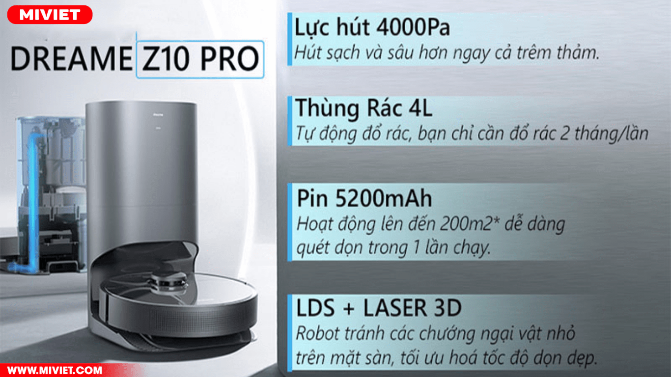 So sánh Dreame Z10 Pro và Roborock Q7 Max So sánh Dreame Z10 Pro và Roborock Q7 Max