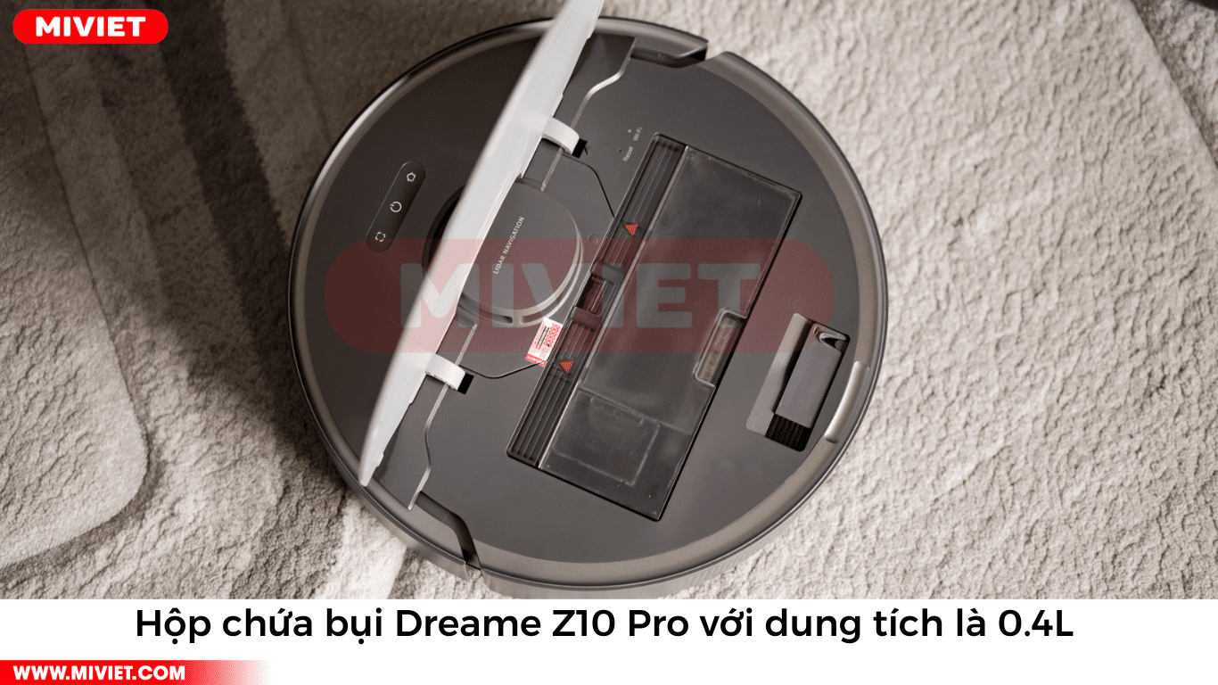 So sánh Dreame Z10 Pro và Roborock Q7 Max Dung tích hộp chứa bụi của Dreame Z10 Pro