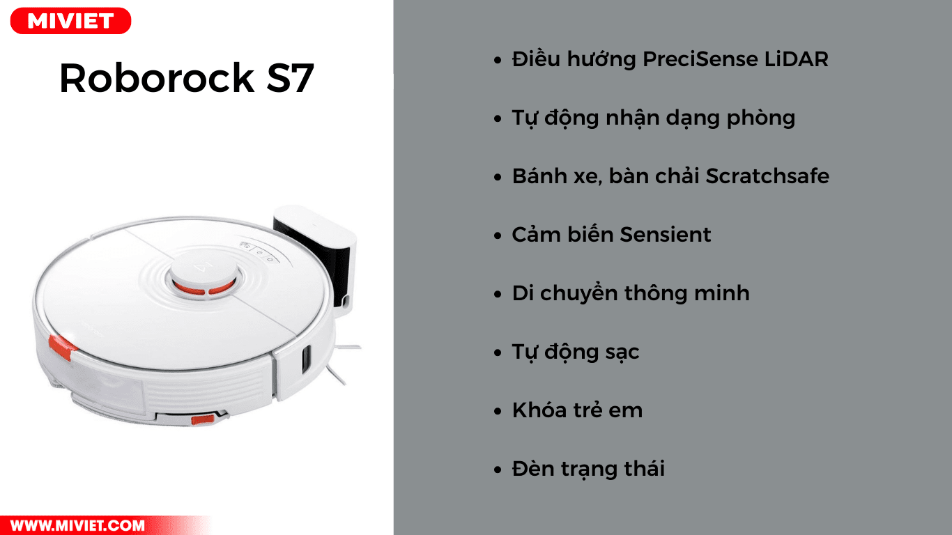 Những tính năng vượt trội của robot hút bụi Roborock S7