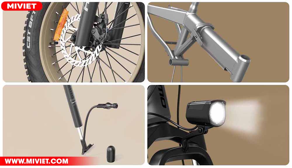 Xe đạp trợ lực điện Xiaomi Himo ZB20 Các tiện ích khác được tích hợp theo xe