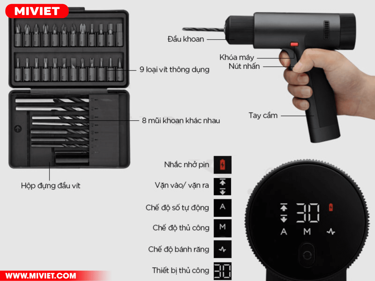 Máy bắn vít Xiaomi Mijia MJWSZNJYDZ001QW Máy bắn vít Xiaomi Mijia MJWSZNJYDZ001QW