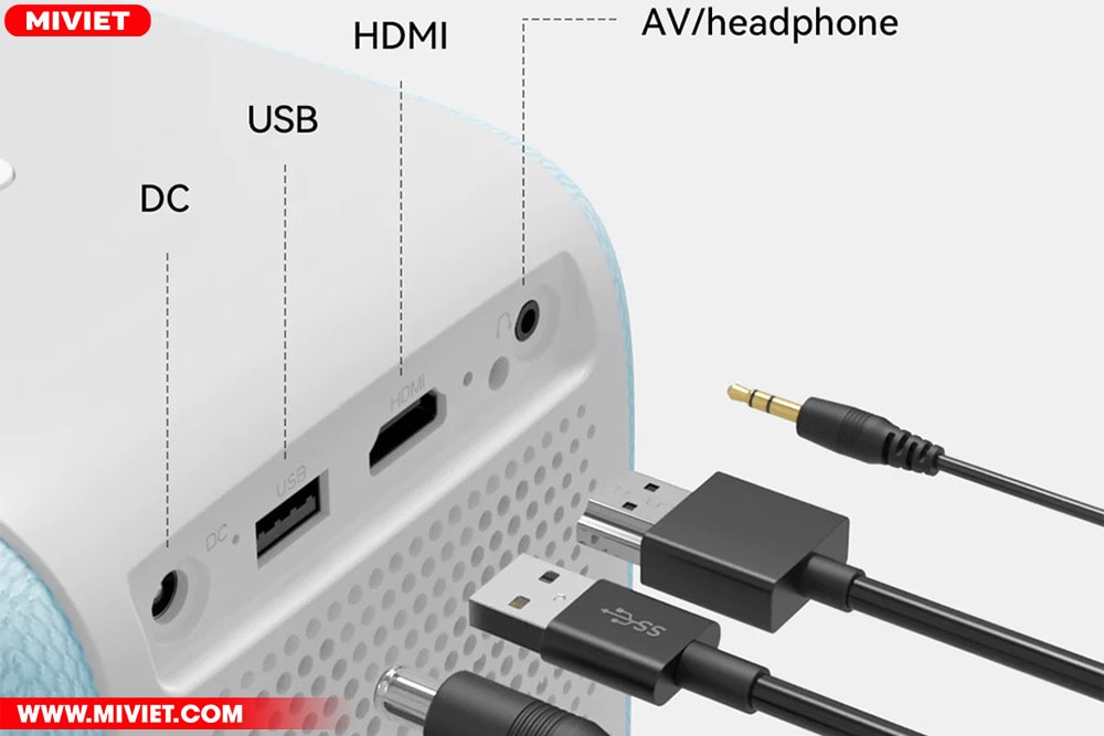 Máy chiếu Vimgo P10 Full HD - 2022 Kết nối máy chiếu Vimgo P10 với các cổng thông dụng